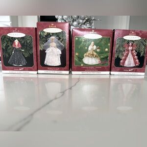 Hallmark Keepsake Collector's Series Ornaments - Red, White, Green all 4